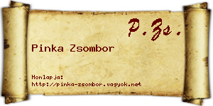 Pinka Zsombor névjegykártya